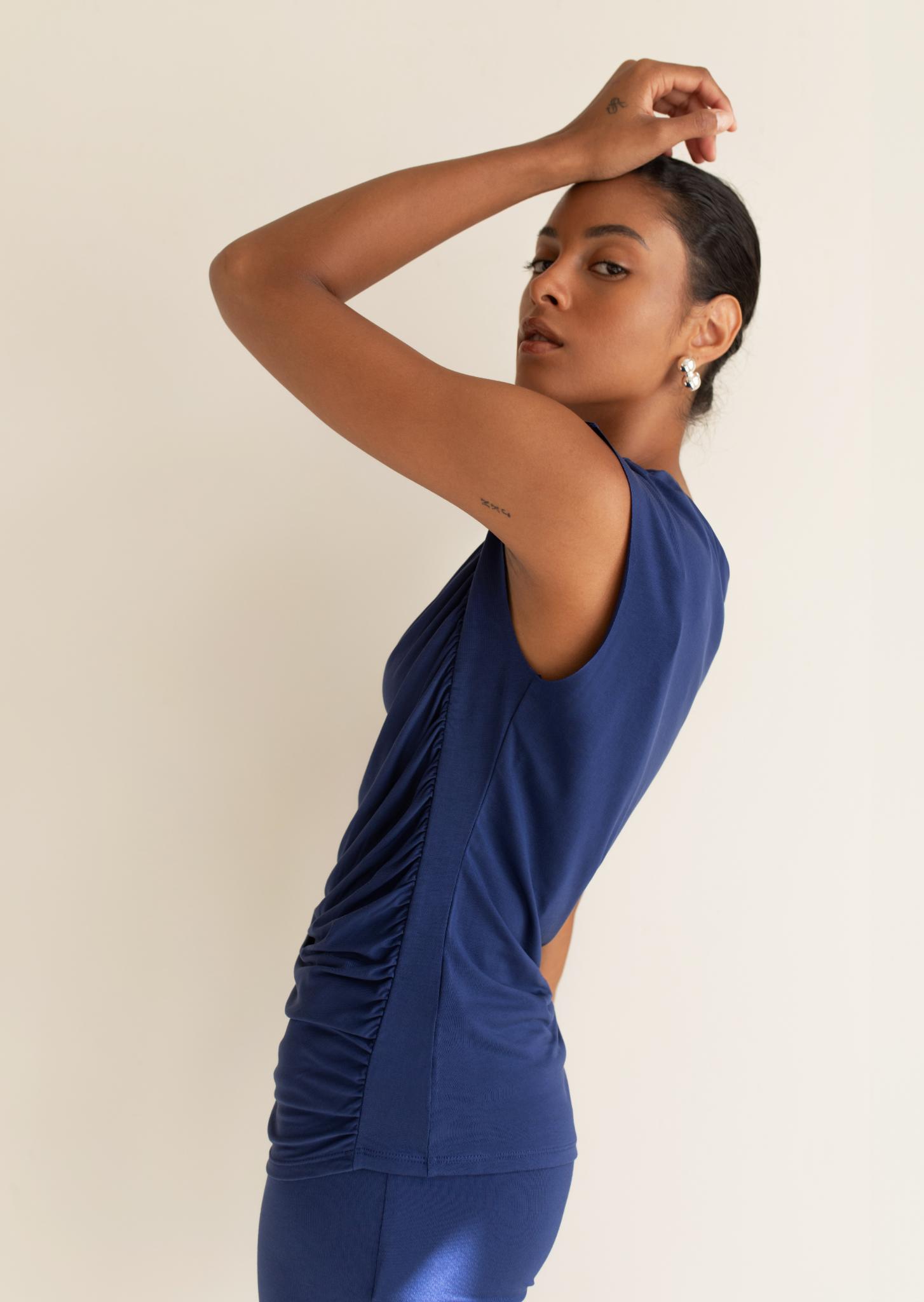 Greta Rouched Tee | USA