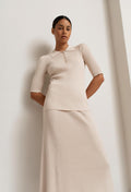 Leona Sweater Knit Rib Polo | USA