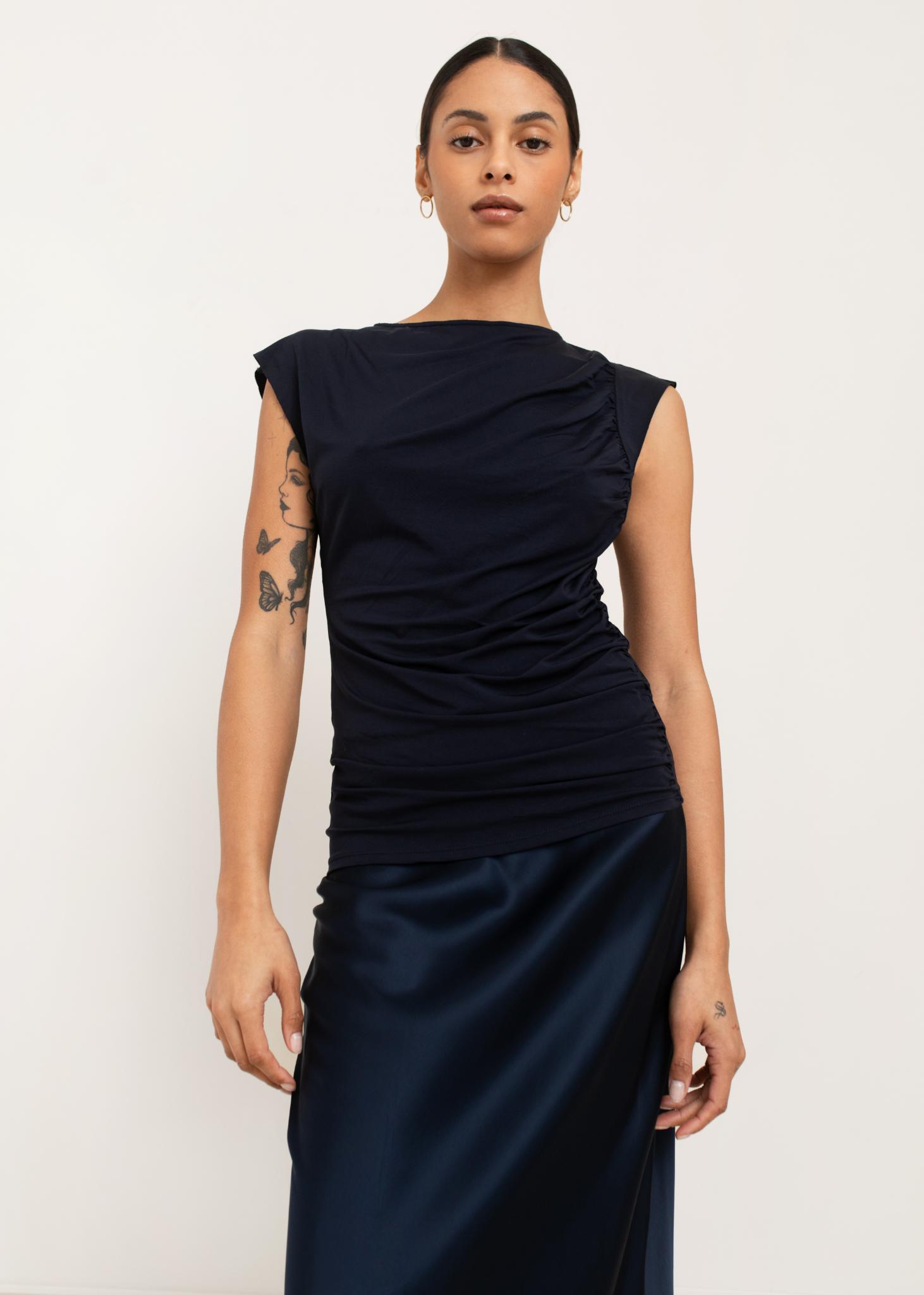 Greta Rouched Tee | USA